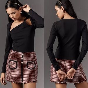 🆕 Anthropologie asymmetric front-twist long-sleeve top